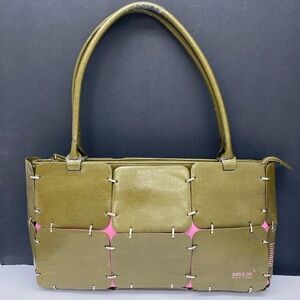 Matt & Nat Green Patchwork Shoulder Bag Purse